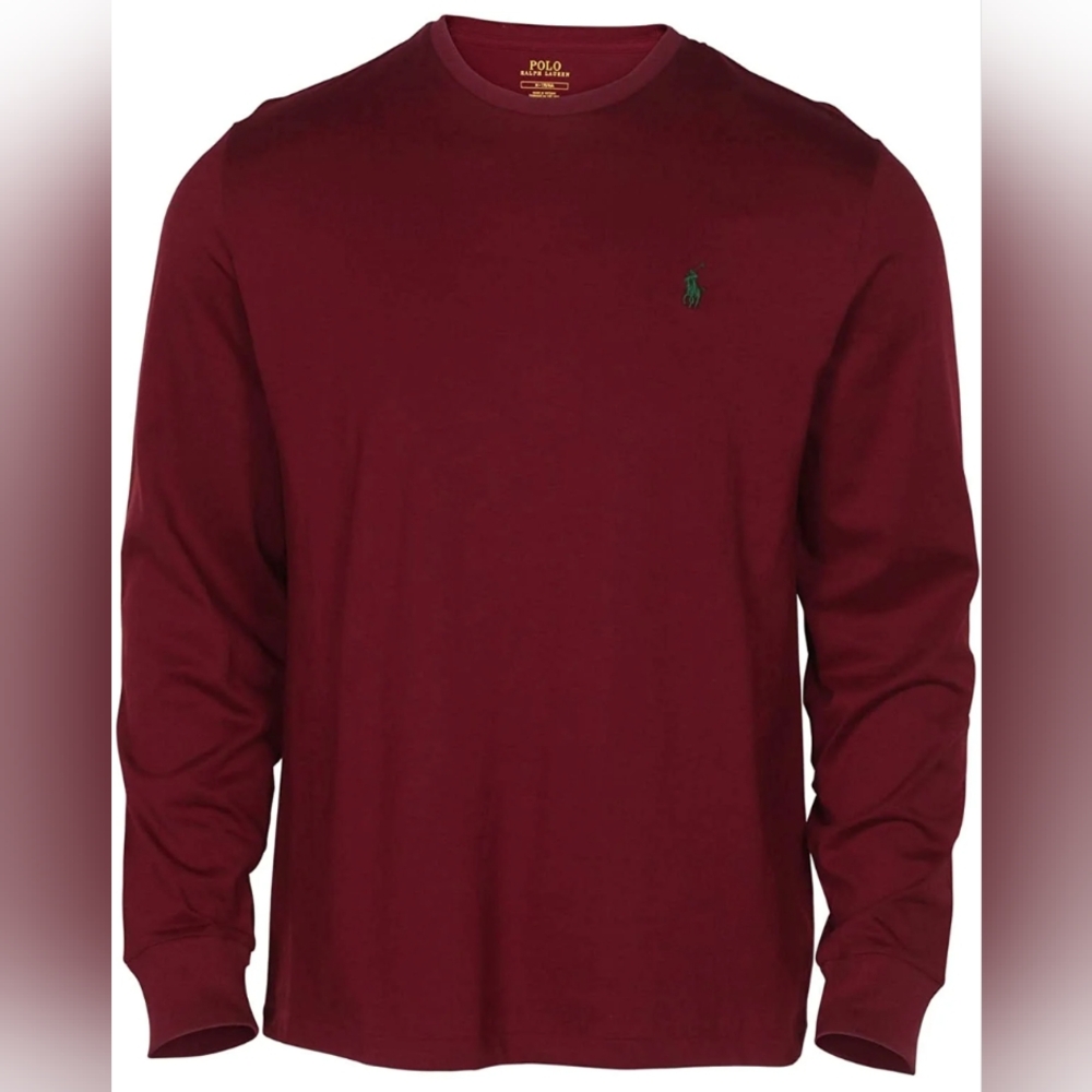 EUC•Polo by Ralph Lauren BoysXL Burgundy Long Sleeve Pony Logo Tee•100%Cotton 🐎